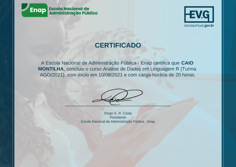 Data Analysis with R Programming – Enap Certification