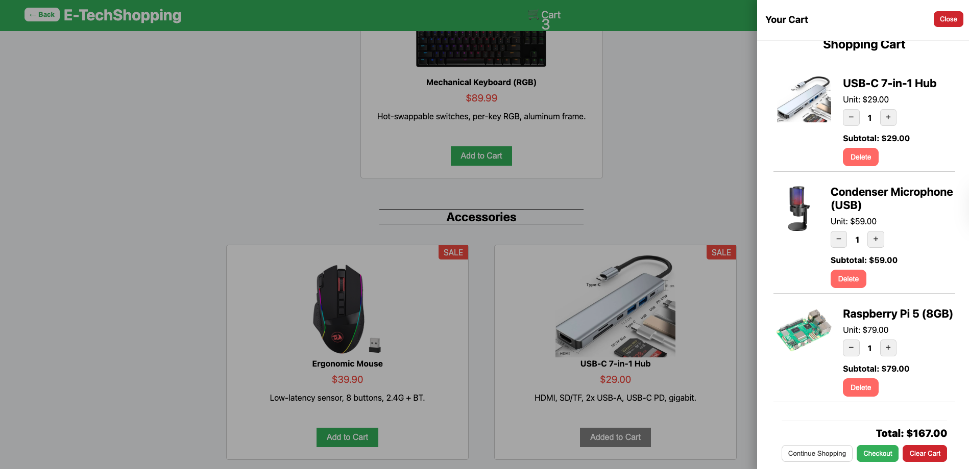 Shopping Cart