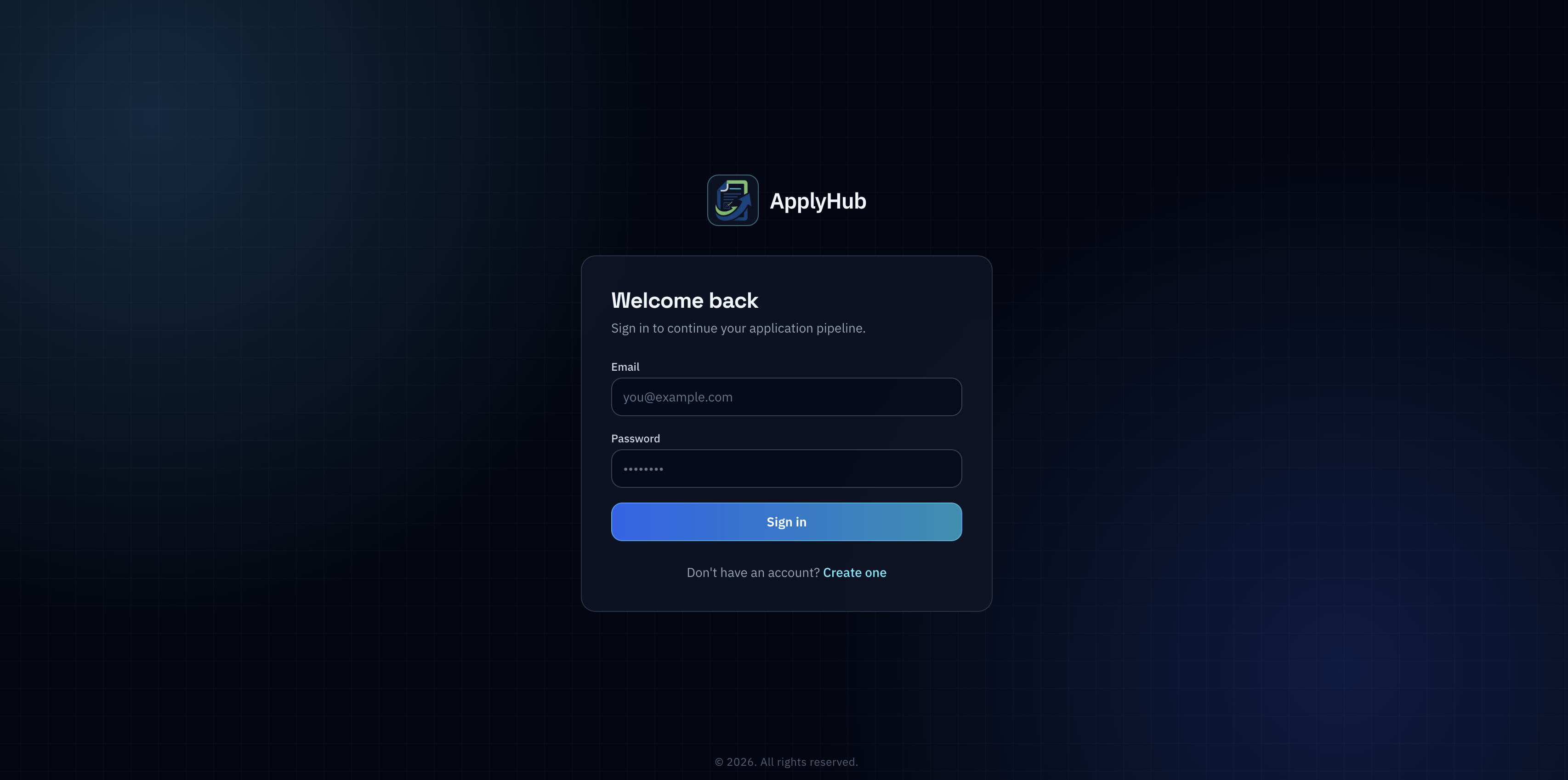 ApplyHub dashboard preview